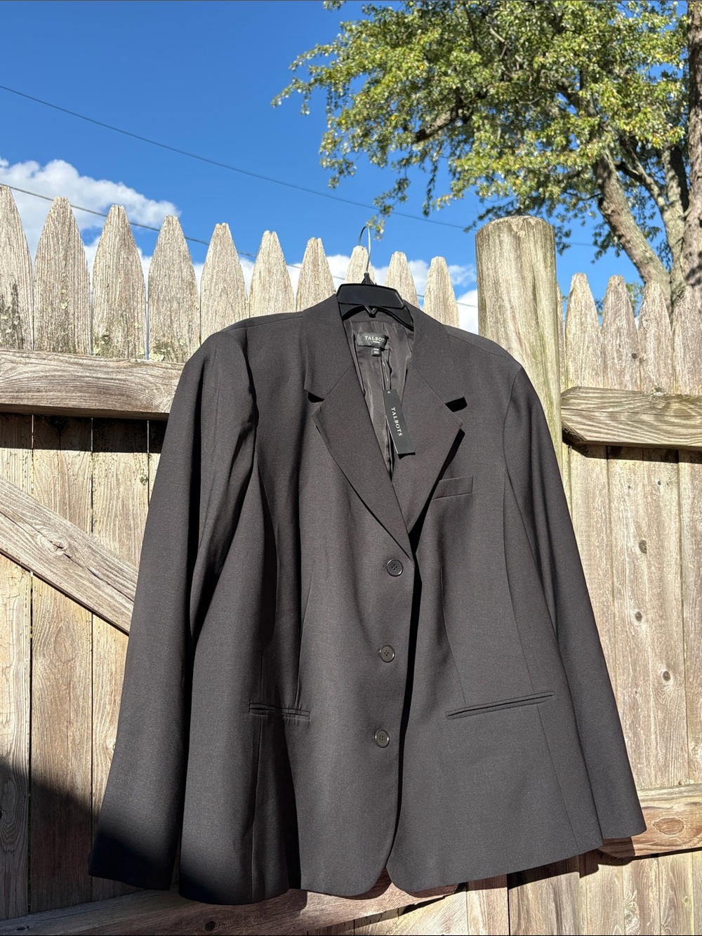 Talbots 24W black wool blazer. NWT!!